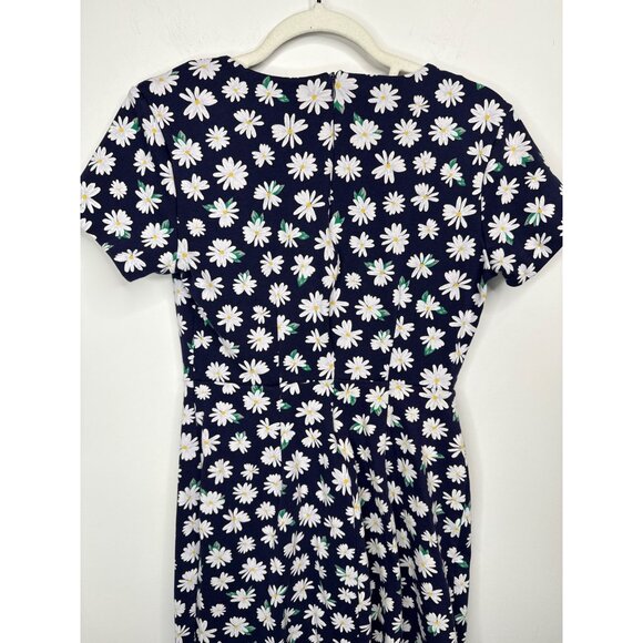 Old Navy Dress Womens Size S Daisy Flower Floral Navy Blue Short Sleeve Mini - Picture 7 of 11